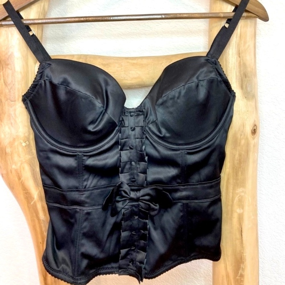 Victoria’s Secret Black Satin Bustier